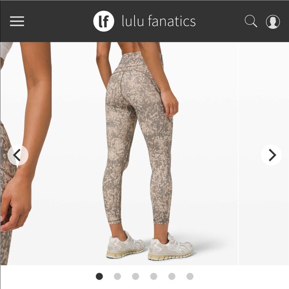 Lululemon Invigorate Gritstone White Opal Multi 25” inseam sz 6 Leggings - Picture 4 of 11